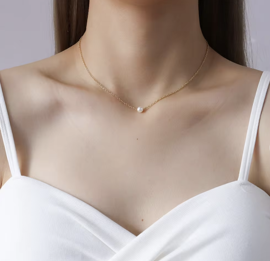 Bamboo Pearl Necklace - VAM Jewelry