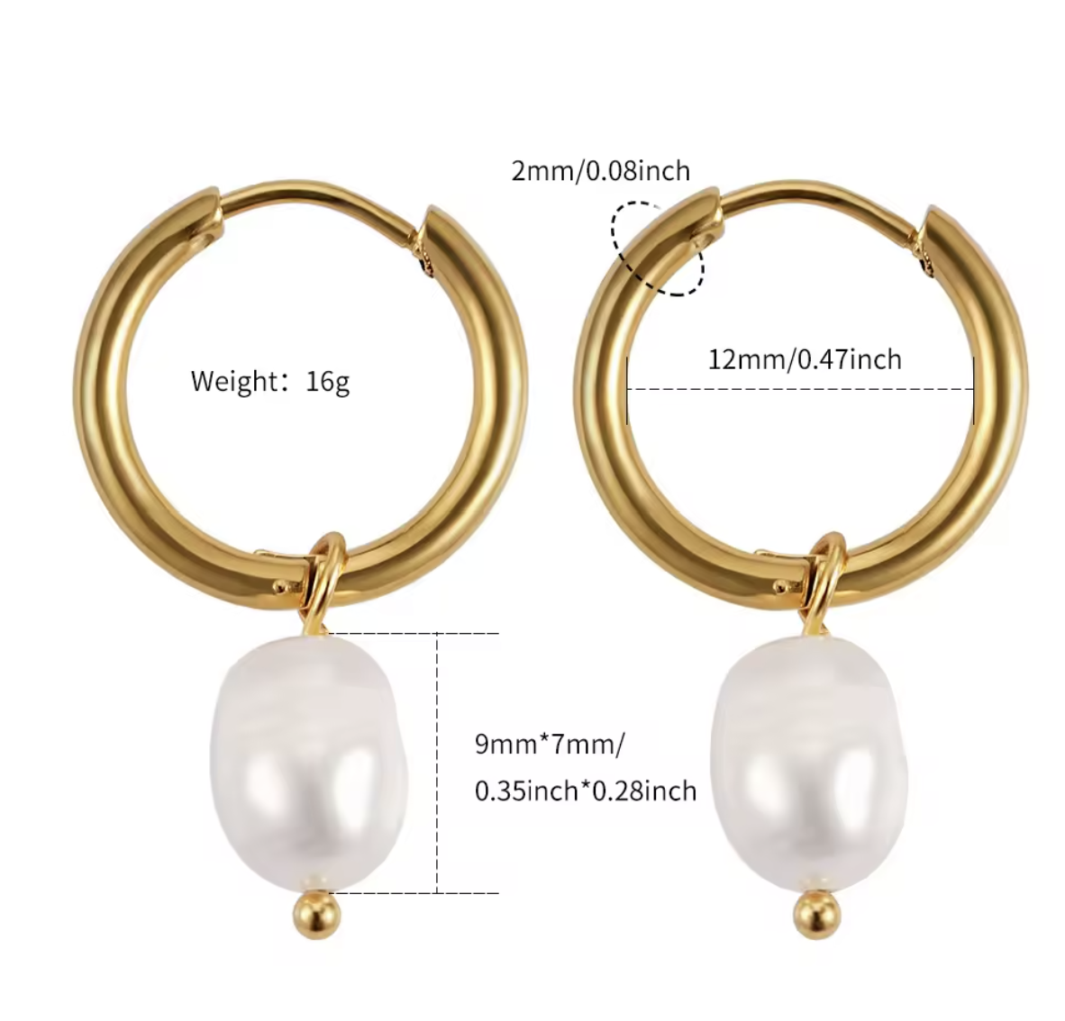 Parisian Pearl Circle Drops - VAM Jewelry