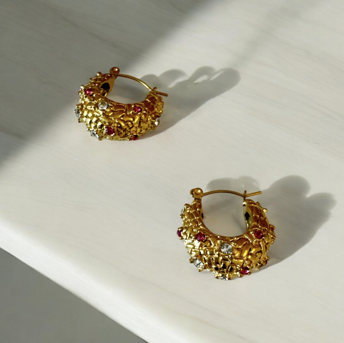 Zircon Gold Hoop - VAM Jewelry